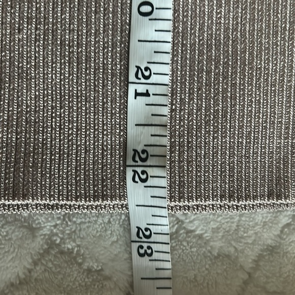 Good American Beige Tan Ribbed Deep V Polo Shirt Size 3 Large - Picture 8 of 8